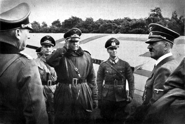 Adolf Hitler visits ​​Heeresgruppe Nord near Warsaw